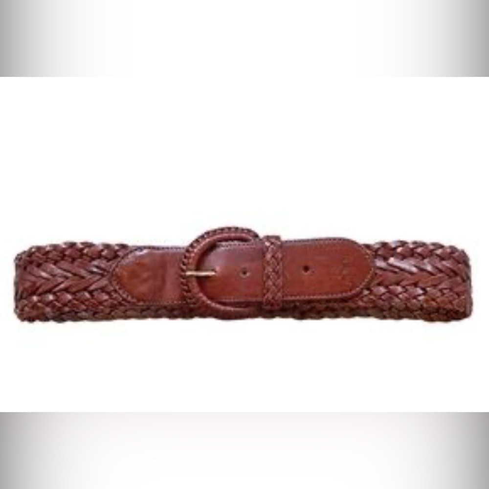 Polo Ralph Lauren Brown Woven Leather Belt